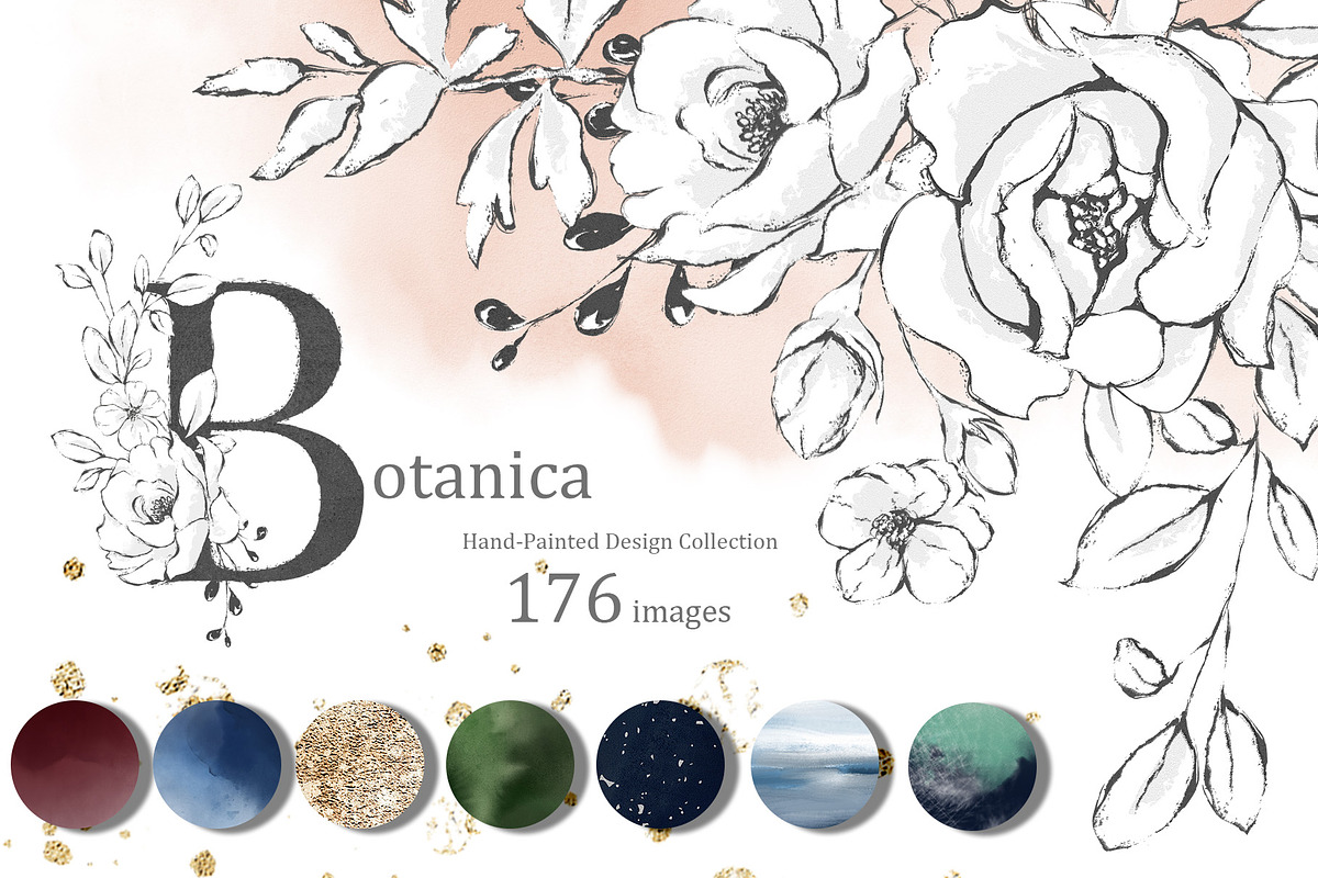 Botanica. Floral graphic set in Illustrations - product preview 8