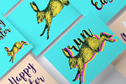 Hare bunny, Easter cards