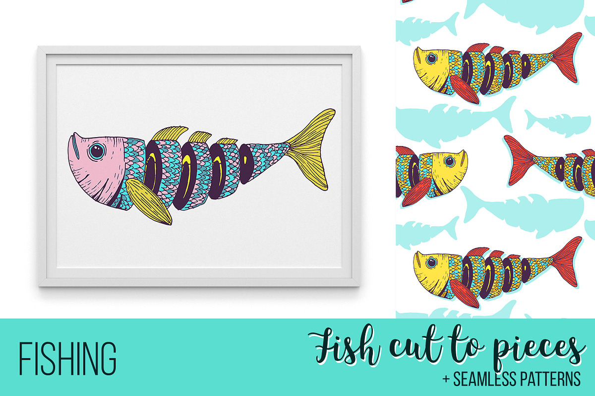 Fishing poster design in Illustrations - product preview 8