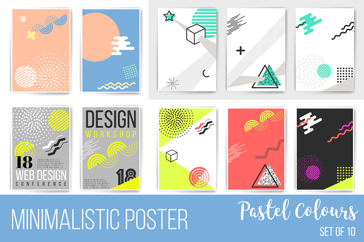 Poster Bundle, Minimalistic style in Illustrations - product preview 8