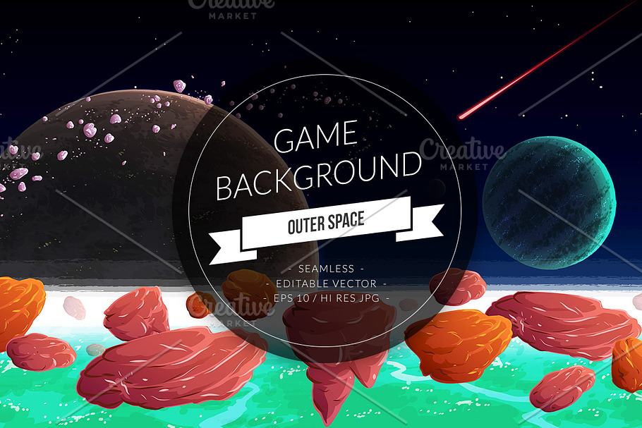 Galaxy Space Adventure Background in Illustrations - product preview 8