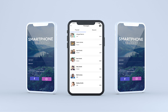 Smartphone Mock-Ups Vol. 3 in Mobile & Web Mockups - product preview 9