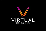 Virtual - Letter V Logo Template