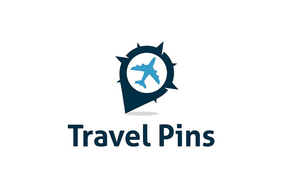 Travel Pin Location Logo Template