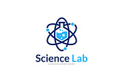 Atomic Science Lab Logo Template