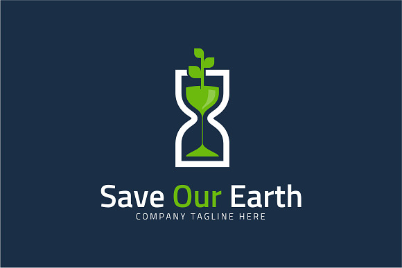 Save Earth - Go Green Logo Template in Logo Templates - product preview 1