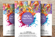 WOW Holi Festival Flyer Template