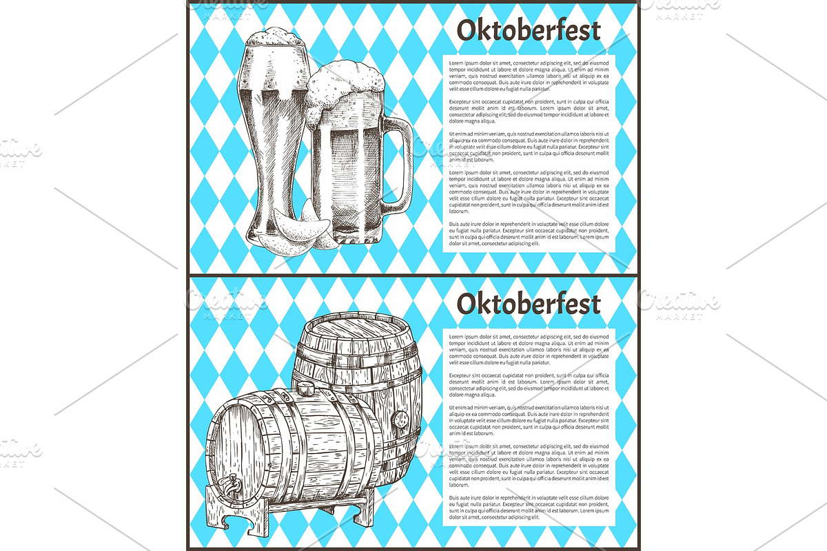 Beer Barrel and Glass Vintage Hand in Illustrations - product preview 8