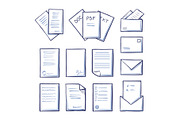Office Pdf and Doc Txt Files Icons