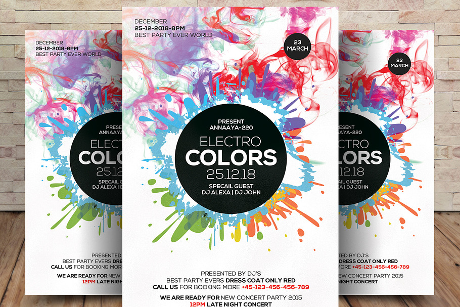Electro Colors Flyer Template