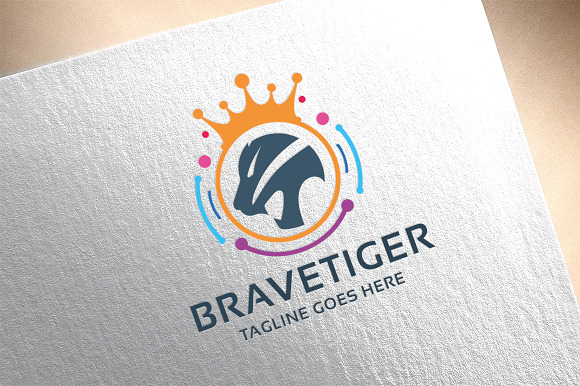 Brave Tiger Logo in Logo Templates - product preview 3