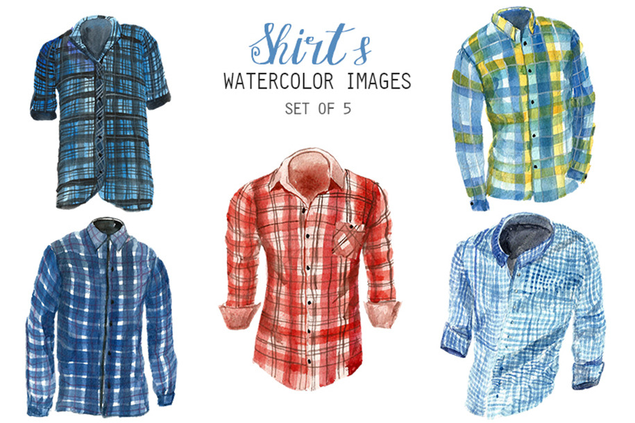 Watercolor Shirt Clipart ~ Illustrations ~ Creative Market