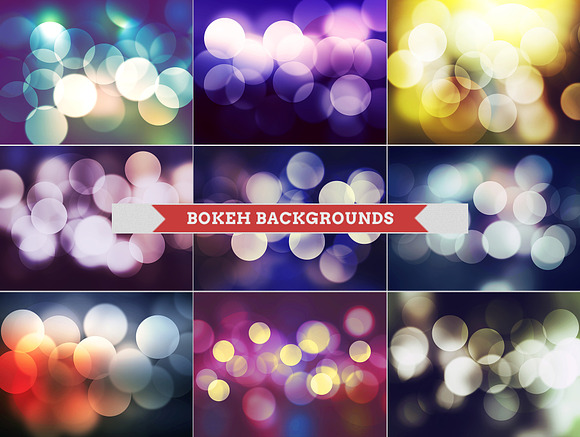 Bokeh Backgrounds in Textures - product preview 1