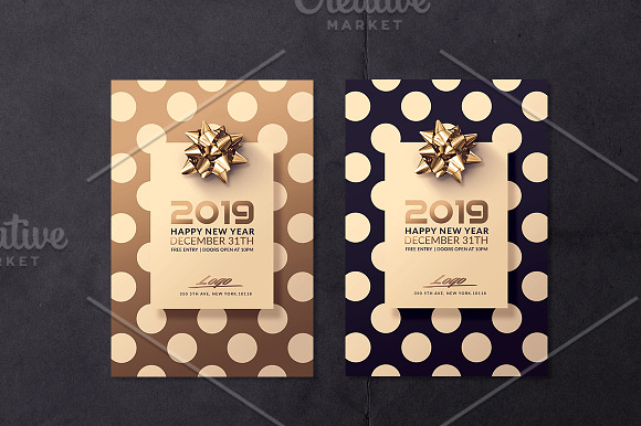 New Year Classy Invitations in Flyer Templates - product preview 2
