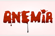Anemia Blood Spot Lettering
