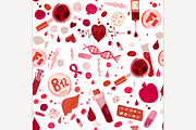 Anemia doodle pattern
