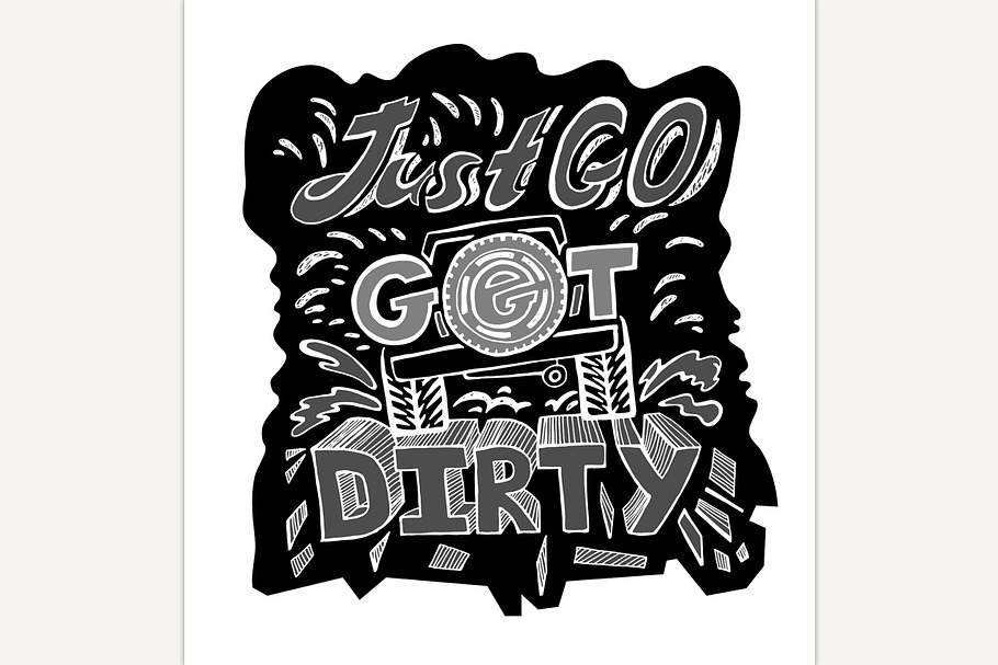 Off Road Hand Drawn Lettering in Illustrations - product preview 8
