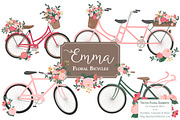 Rose Bicycles Clipart & Vectors