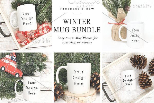 Holiday Mug Mockup Photo Bundle