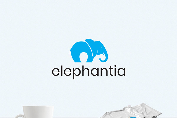 Happy Elephant Logo Template