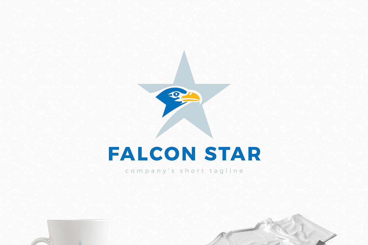 Falcon Star Logo Template in Logo Templates - product preview 8