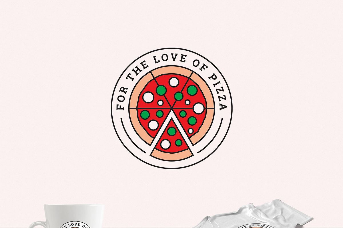 For the Love of Pizza Logo Template in Logo Templates - product preview 8