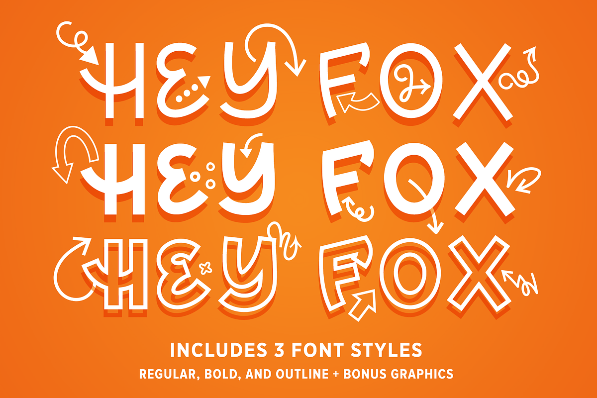 Hey Fox Font Trio + BONUS in Display Fonts - product preview 8