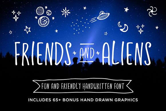 Friends and Aliens Font in Display Fonts - product preview 8