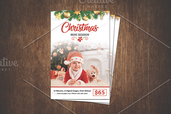 Holiday Mini Session Template V896 in Flyer Templates - product preview 1