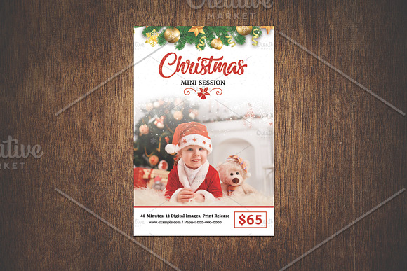 Holiday Mini Session Template V896 in Flyer Templates - product preview 2
