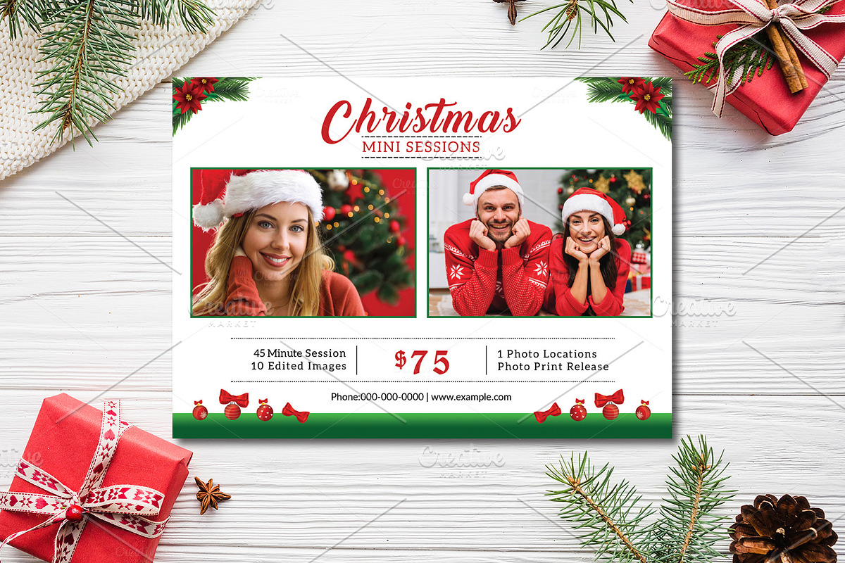 Christmas Mini Session V897 in Flyer Templates - product preview 8