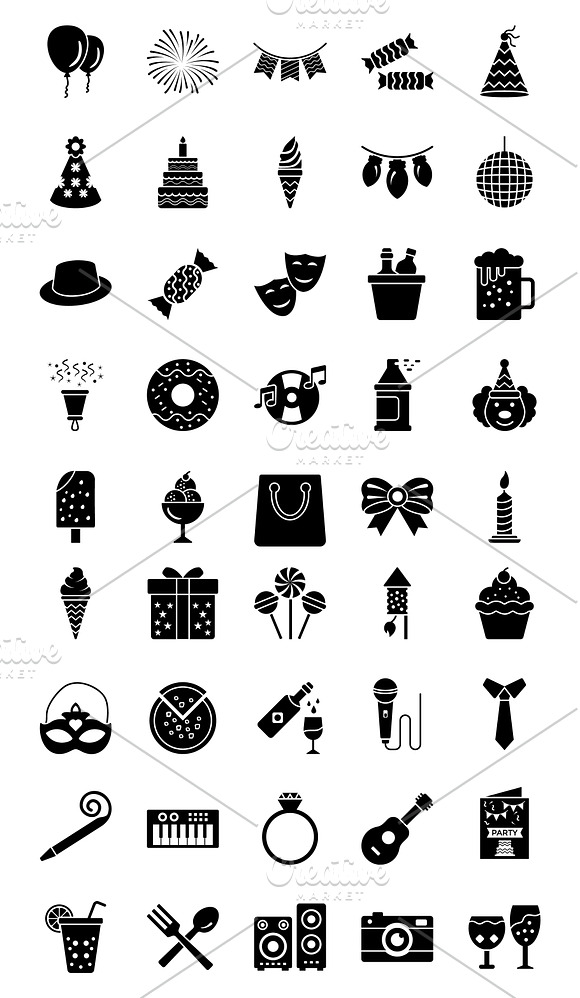 45 Mexican Party Vector Icons in Icons - product preview 2
