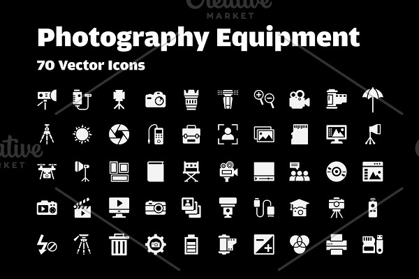70 Photography Vector Icons
