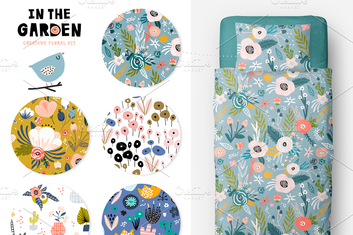 IN THE GARDEN creative floral kit in Patterns - product preview 8