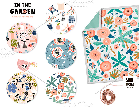 IN THE GARDEN creative floral kit in Patterns - product preview 2