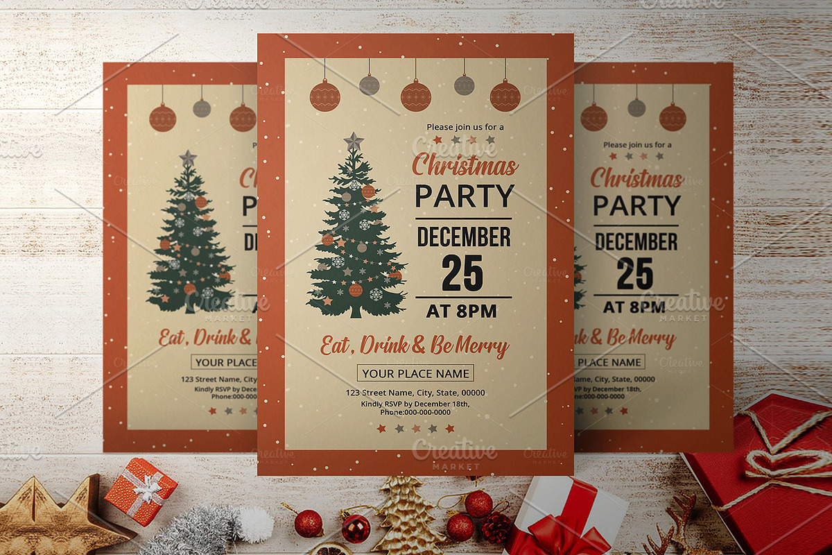 Christmas Party Flyer V898 in Flyer Templates - product preview 8
