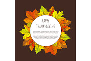 Happy Thanksgiving Day Poster Round