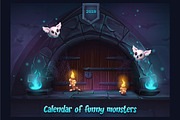 Calendar 2019 of funny monsters