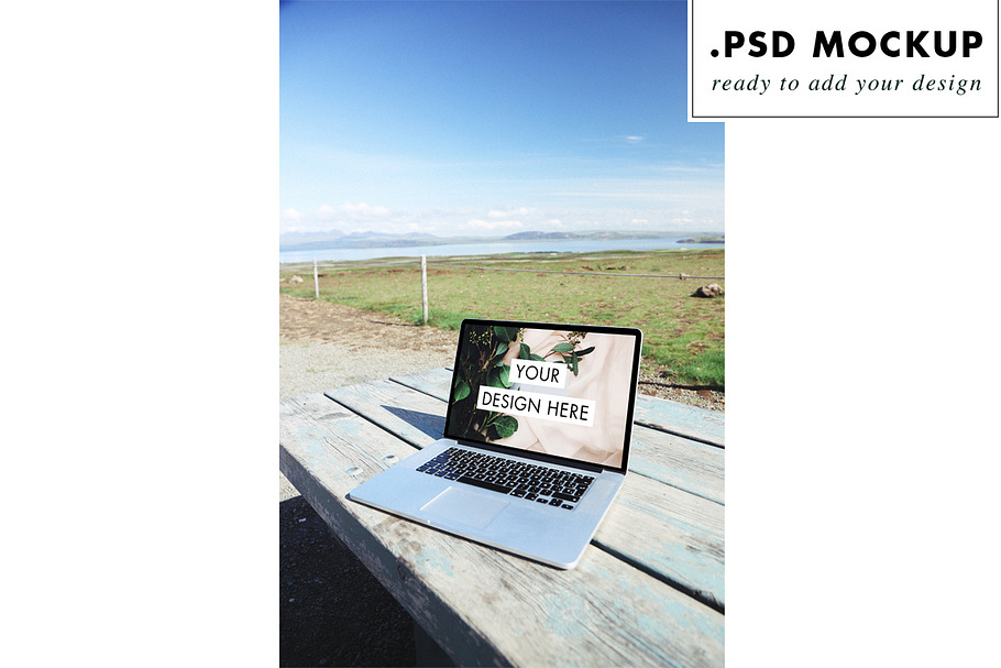 MacBook mockup Iceland in Product Mockups - product preview 8