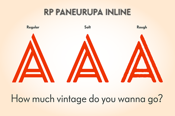 RP Paneuropa Inline - retro display in Retro Fonts - product preview 2