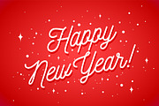Happy New Year. Greeting card with