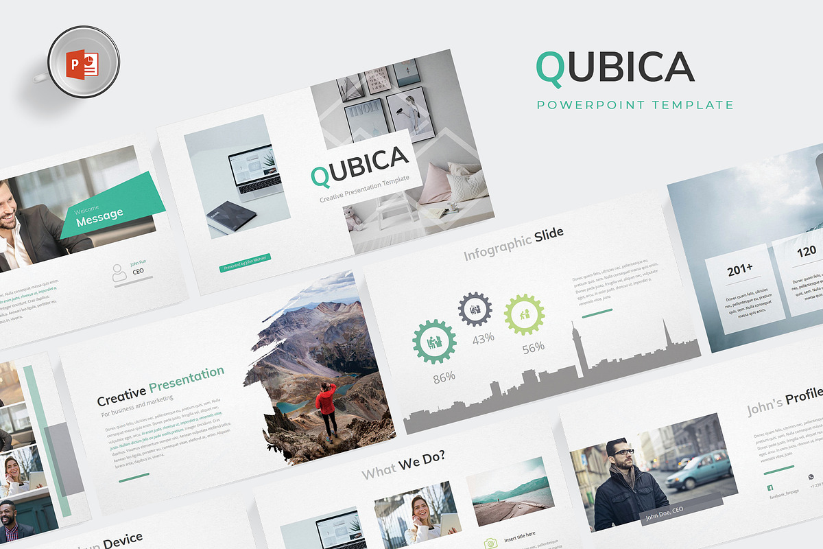 Qubica - Powerpoint Template in PowerPoint Templates - product preview 8