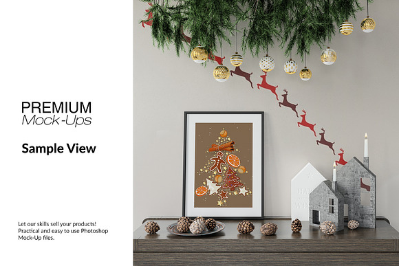 Christmas Frames & Wall Set in Print Mockups - product preview 6