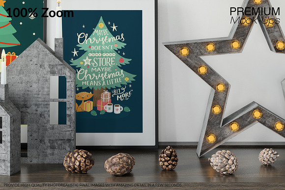Christmas Frames & Wall Set in Print Mockups - product preview 15