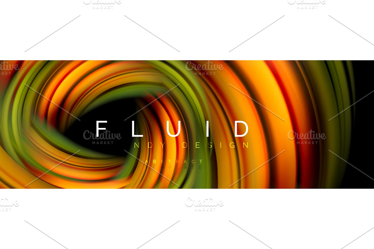 Flowing glowing color motion concept in Illustrations - product preview 8