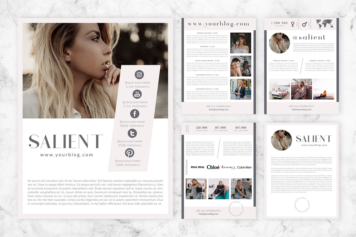 Media Kit Template in Stationery Templates - product preview 8
