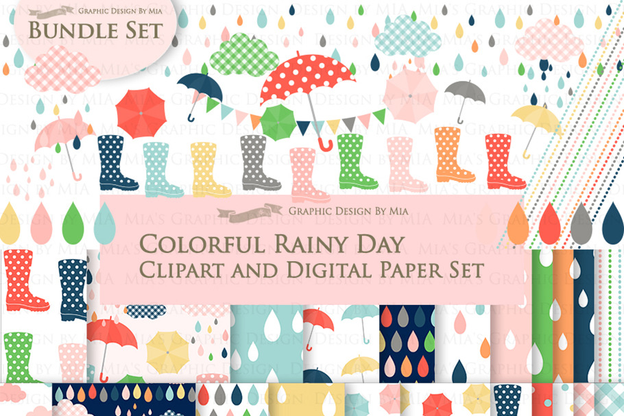Rain, Colorful Rainy Day in Illustrations - product preview 8