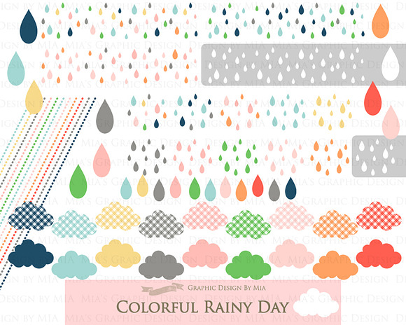 Rain, Colorful Rainy Day in Illustrations - product preview 3