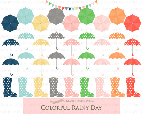 Rain, Colorful Rainy Day in Illustrations - product preview 4