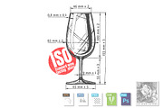 ISO standard wine tasting glass